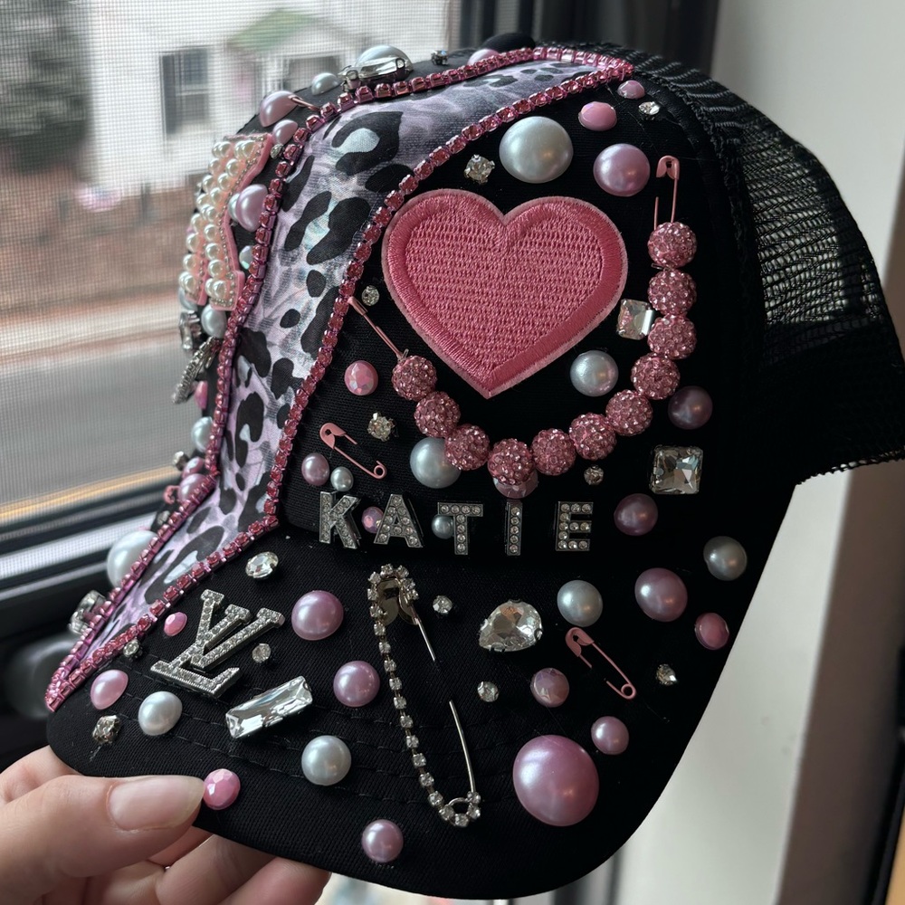 Sparkly glam handmade “Katie” hat - Picture 2 of 3